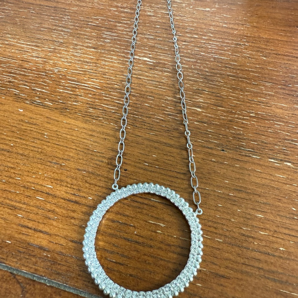 Elegant Sabika Winter Spark Circle Pendant Necklace